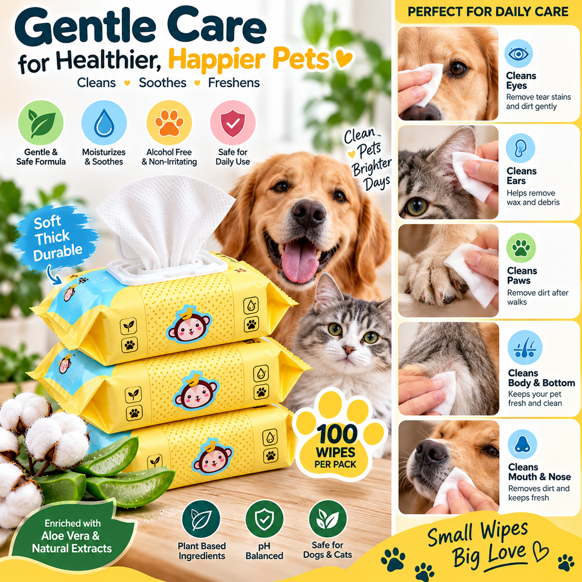 Pet Care Cleaning Wipes