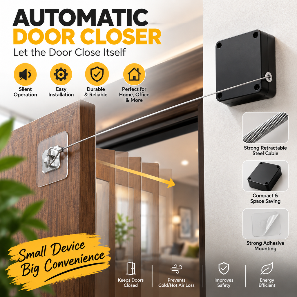 Punch-Free Automatic Door Closer