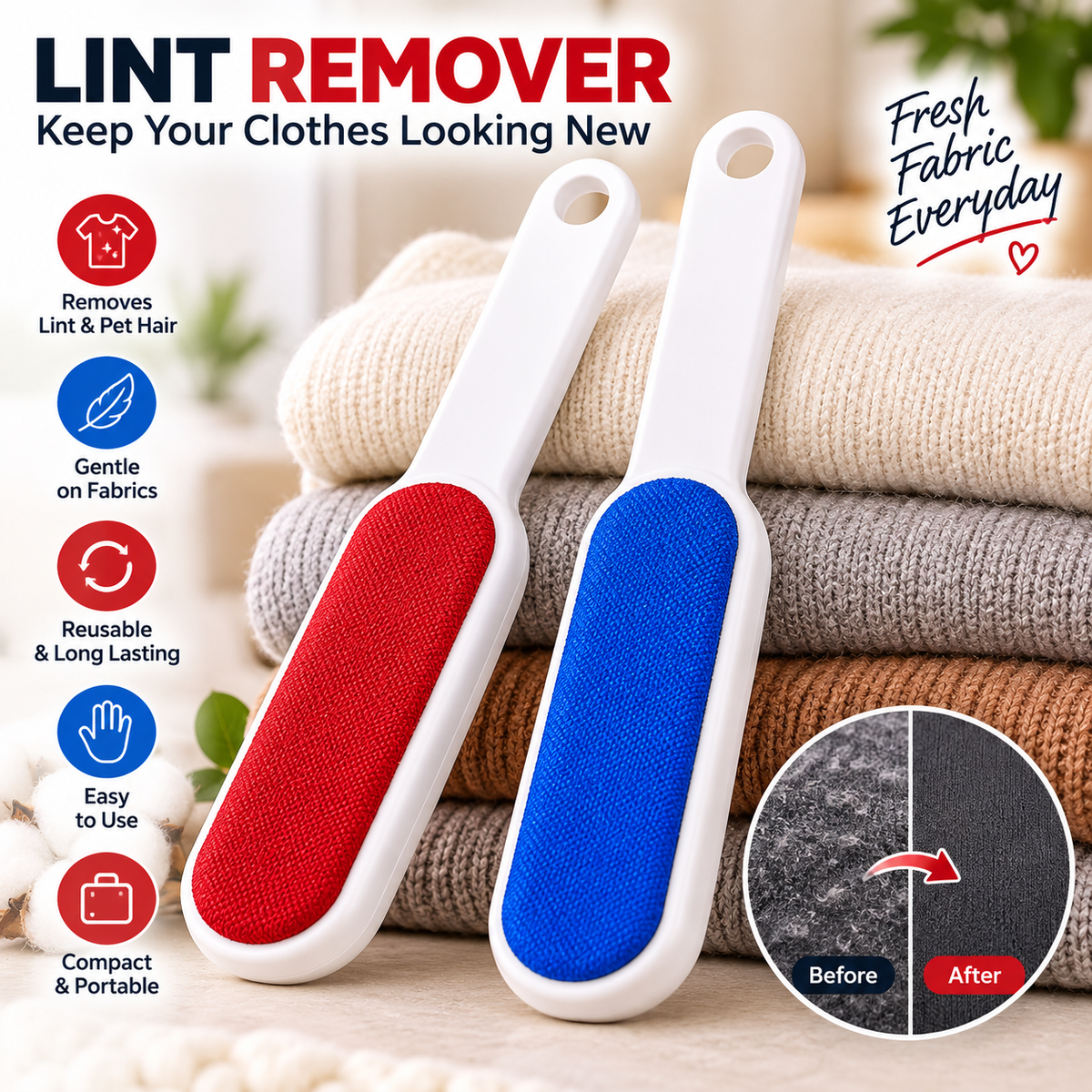 Pet Hair Lint Brush