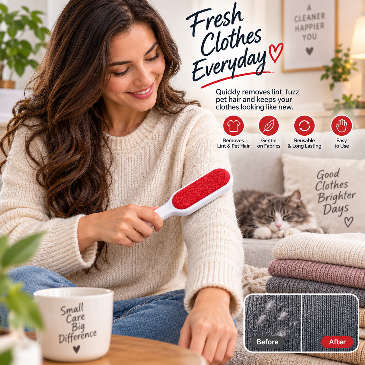 Pet Hair Lint Brush