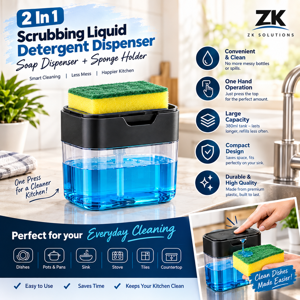 2-in-1 Soap Dispenser Sponge Holder
