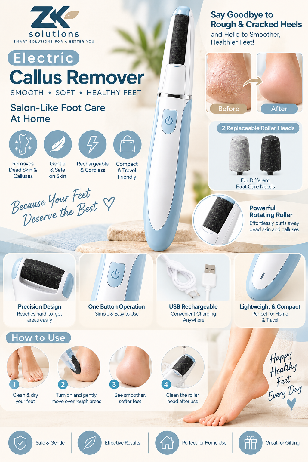 Electric Foot File & Callus Remover