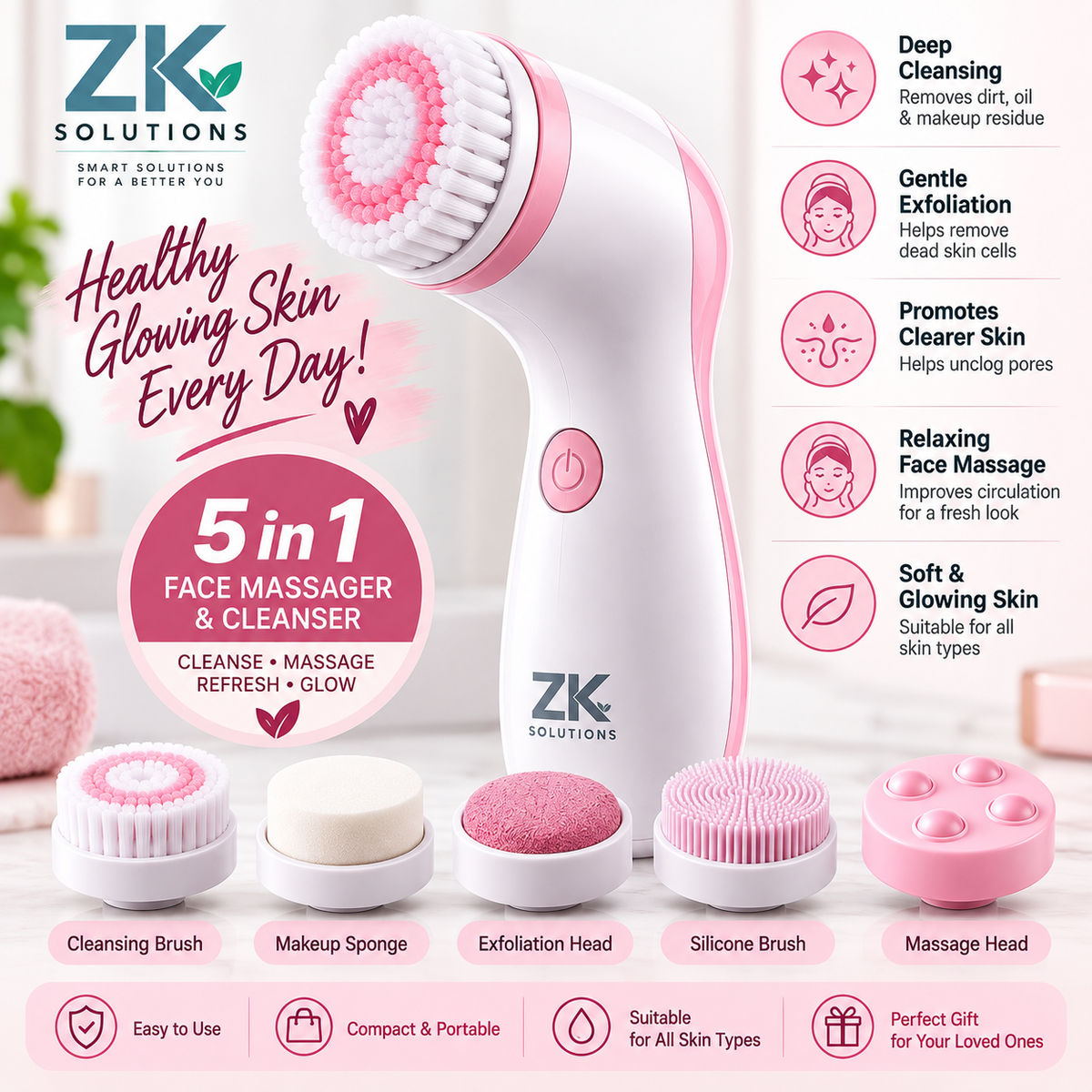 Face Cleansing & Massaging Brush