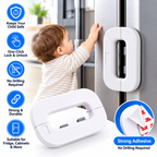 Child Safety Fridge Lock – No-Drill Adhesive Refrigerator & Cabinet Safety Lock